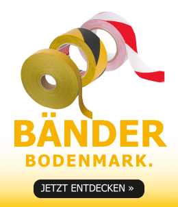Bodenmarkierungen mit unseren Bodenmarkierungsbändern