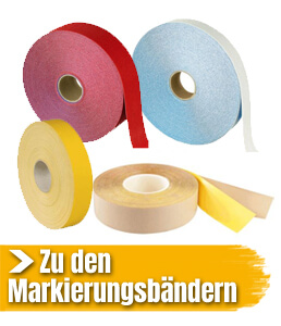 Bodenmarkierungsbänder Sortiment für den Außenbereich Bodenmarkierungsbänder Sortiment für den Außenbereich